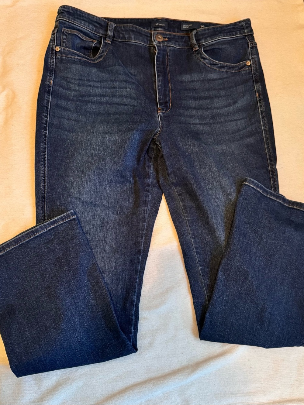 J.Jill Women's Boot Cut Jeans in Dark Blue — Classic Everyday Style